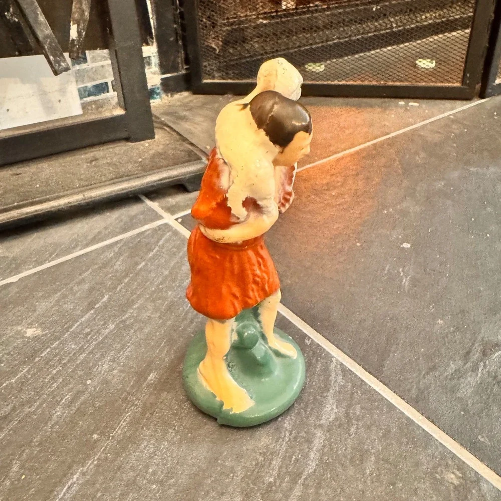 Vintage Nativity Shepherd‎ Carrying Lamb Figurine Religious Christmas Decor